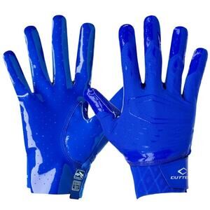 XL Cutters Rev Pro 5.0 WR solid Wide Receiver Football Gloves Royal Blue